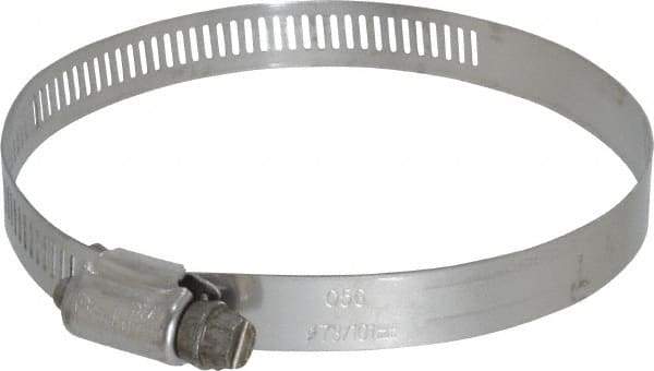 IDEAL TRIDON - SAE Size 56, 3-1/16 to 4" Diam, Stainless Steel Worm Drive Clamp - 1/2" Wide, Material Grade 201/305, Series 620 - Top Tool & Supply