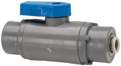 Specialty Mfr - 1/4" Pipe, PVC Standard Ball Valve - Inline - One Way Flow, Push-to-Connect x Push-to-Connect Ends, Wedge Handle, 125 WOG - Top Tool & Supply