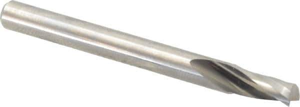 Onsrud - 3/16" Cutting Diam x 3/8" Length of Cut, 1 Flute, Upcut Spiral Router Bit - Uncoated, Right Hand Cut, Solid Carbide, 2" OAL x 3/16" Shank Diam, Single Edge, 21° Helix Angle - Top Tool & Supply