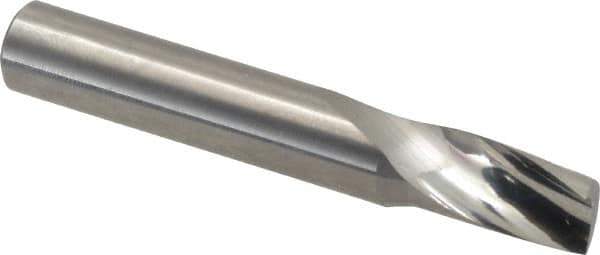 Onsrud - 3/8" Cutting Diam x 5/8" Length of Cut, 1 Flute, Upcut Spiral Router Bit - Uncoated, Right Hand Cut, Solid Carbide, 2-1/2" OAL x 3/8" Shank Diam, Single Edge, 21° Helix Angle - Top Tool & Supply