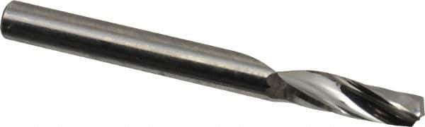 Onsrud - 3/16" Cutting Diam x 5/8" Length of Cut, 1 Flute, Upcut Spiral Router Bit - Uncoated, Right Hand Cut, Solid Carbide, 2" OAL x 3/16" Shank Diam, Single Edge, 21° Helix Angle - Top Tool & Supply