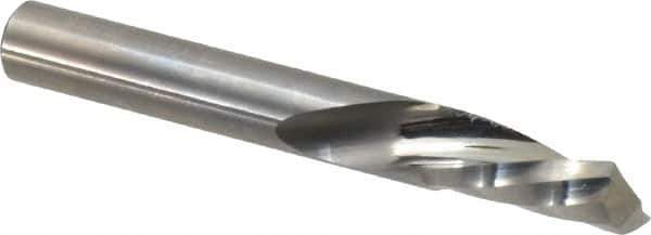 Onsrud - 3/8" Cutting Diam x 3/4" Length of Cut, 1 Flute, Downcut Spiral Router Bit - Uncoated, Right Hand Cut, Solid Carbide, 3" OAL x 3/8" Shank Diam, Single Edge, 21° Helix Angle - Top Tool & Supply