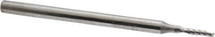 Onsrud - 1/16" Cutting Diam x 1/4" Length of Cut, 1 Flute, Upcut Spiral Router Bit - Uncoated, Right Hand Cut, Solid Carbide, 2" OAL x 1/8" Shank Diam, Single Edge, 21° Helix Angle - Top Tool & Supply