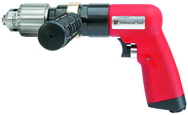 #UT8896 - 1/2" Non-Reversing - Air Powered Drill - Handle Exhaust - Top Tool & Supply