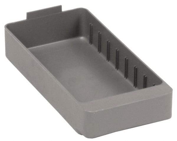 Quantum Storage - 28 Lb. Load Capacity, 11-5/8" Deep, Gray High-Impact Polystyrene Drawer Bin - 2-1/8" High x 5-9/16" Wide x 11-5/8" Long - Top Tool & Supply