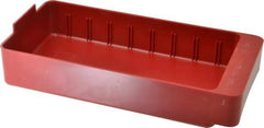 Quantum Storage - 28 Lb. Load Capacity, 11-5/8" Deep, Red High-Impact Polystyrene Drawer Bin - 2-1/8" High x 5-9/16" Wide x 11-5/8" Long - Top Tool & Supply