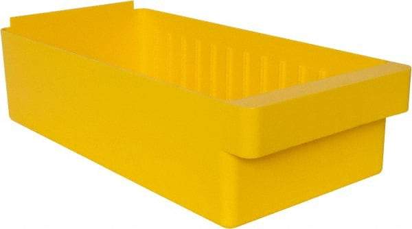 Quantum Storage - 28 Lb. Load Capacity, 17-5/8" Deep, Yellow High-Impact Polystyrene Drawer Bin - 4-5/8" High x 8-3/8" Wide x 17-5/8" Long - Top Tool & Supply