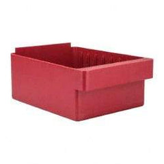 Quantum Storage - 28 Lb. Load Capacity, 11-5/8" Deep, Red High-Impact Polystyrene Drawer Bin - 4-5/8" High x 8-3/8" Wide x 11-5/8" Long - Top Tool & Supply