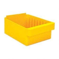 Quantum Storage - 28 Lb. Load Capacity, 11-5/8" Deep, Yellow High-Impact Polystyrene Drawer Bin - 4-5/8" High x 8-3/8" Wide x 11-5/8" Long - Top Tool & Supply