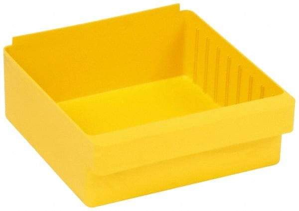 Quantum Storage - 28 Lb. Load Capacity, 11-5/8" Deep, Yellow High-Impact Polystyrene Drawer Bin - 4-5/8" High x 11-1/8" Wide x 11-5/8" Long - Top Tool & Supply