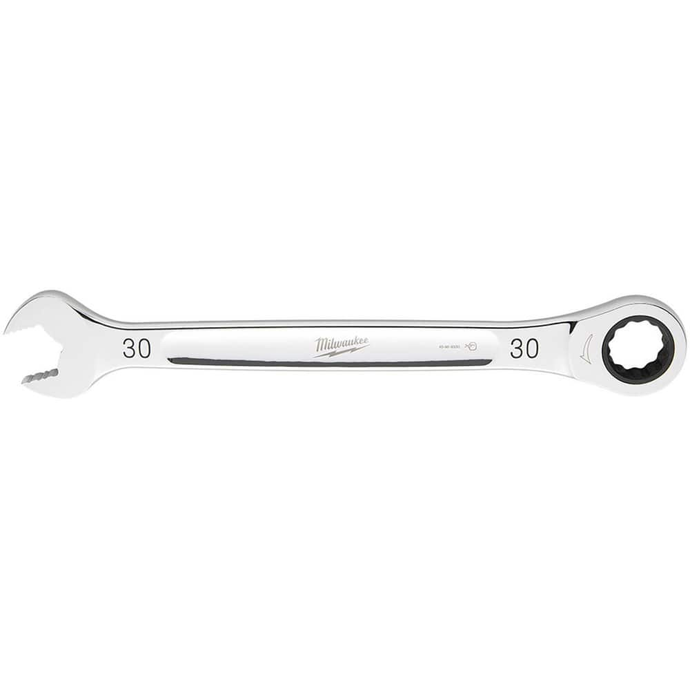 Combination Wrench: 30 mm Head Size Steel, Chrome-Plated