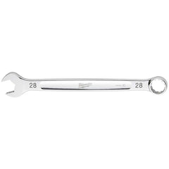 Combination Wrench: 28 mm Head Size Steel, Chrome-Plated