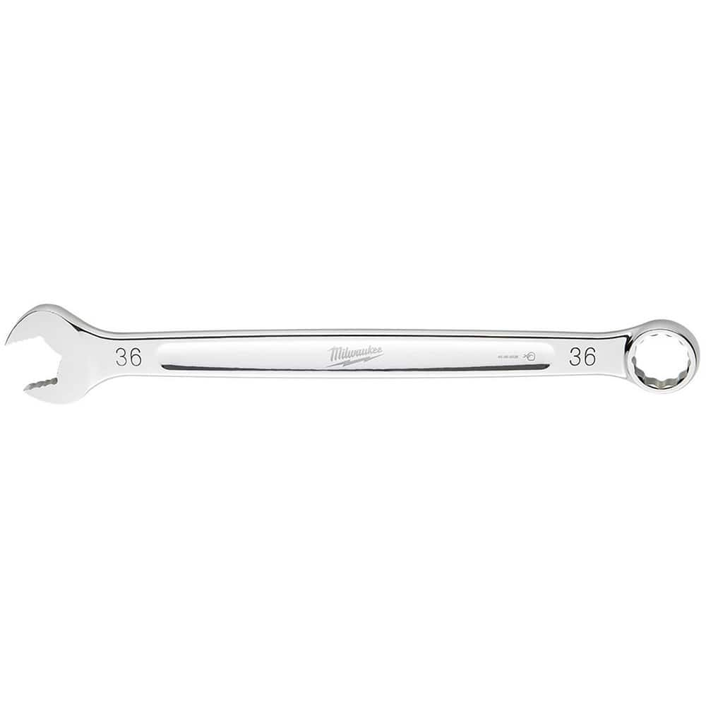 Combination Wrench: 36 mm Head Size Steel, Chrome-Plated