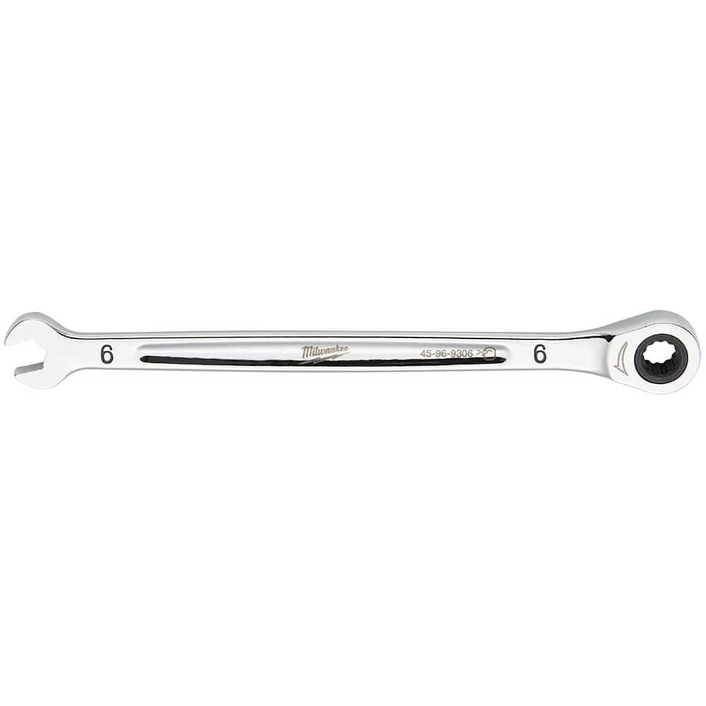 Combination Wrench: 6 mm Head Size Steel, Chrome-Plated