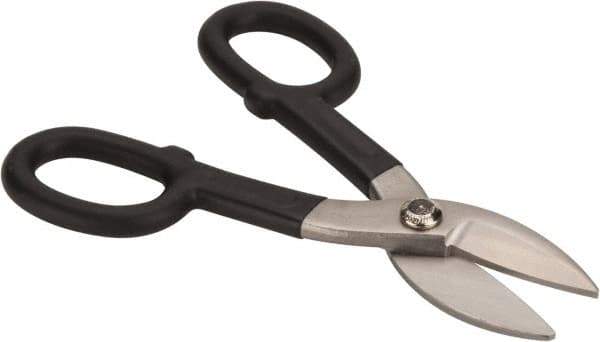 Value Collection - 1-3/4" Length of Cut, Straight Pattern Tinner's Snip - 7" OAL, Cushion Grip Handle, 26 AWG Steel Capacity - Top Tool & Supply