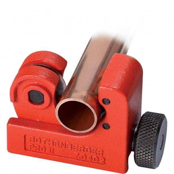 Rothenberger - 1/4" to 7/8" Pipe Capacity, Tube Cutter - Cuts Copper, 2-1/4" OAL - Top Tool & Supply