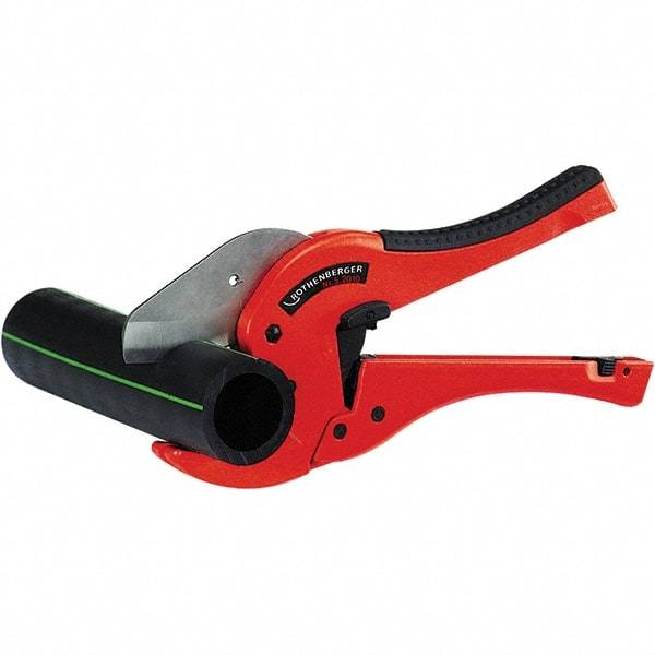 Rothenberger - 2" Pipe Capacity, Tube & Pipe Cutter - Cuts Plastic, PVC, CPVC, 10-1/4" OAL - Top Tool & Supply