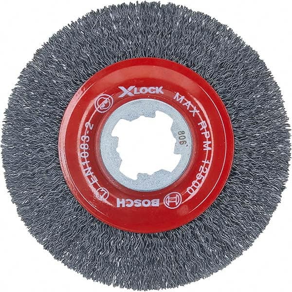 Bosch - 4-1/2" OD, 5/8" Arbor Hole, Crimped Carbon Wheel Brush - Top Tool & Supply