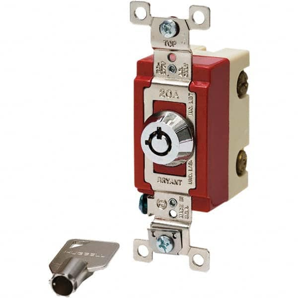 Bryant Electric - Key Switches Switch Type: 4 Tumbler Switch Sequence: On-Off - Top Tool & Supply