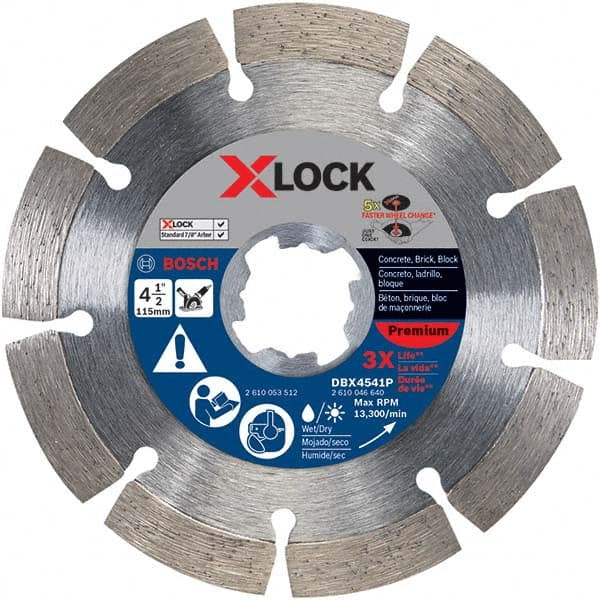 Bosch - Wet & Dry-Cut Saw Blades Blade Diameter (Inch): 4-1/2 Blade Material: Diamond-Tipped - Top Tool & Supply