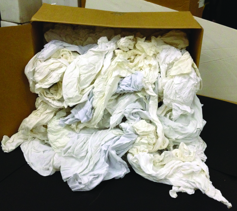 White T-Shirt Wiper - 25 lb Box - Top Tool & Supply