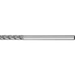 PFERD - SB-43, 1/8" Cut Diam, 1/8" Shank Diam, Carbide End Cut Aluma Cut Cylinder with End Cut Burr - Exact Industrial Supply