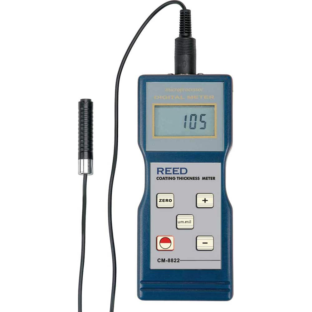 REED Instruments - Coating Thickness Gages; Maximum Thickness Measurement (micro m): 1000.00 ; Maximum Thickness Measurement (mil): 40.00 ; Minimum Thickness Measurement (micro m): 0.00 ; Minimum Thickness Measurement (mil): 0.00 ; For Use With: Ferrous - Exact Industrial Supply