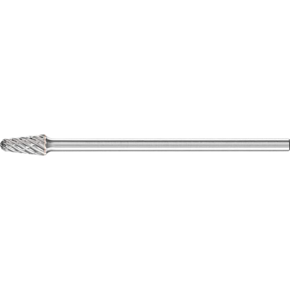 PFERD - SL-3L6, 3/8" Cut Diam, 1/4" Shank Diam, Carbide End Cut Tree with Radius End Burr - Exact Industrial Supply