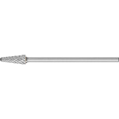 PFERD - SL-4L6, 1/2" Cut Diam, 1/4" Shank Diam, Carbide End Cut Tree with Radius End Burr - Exact Industrial Supply