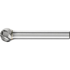 PFERD - SD-3, 3/8" Cut Diam, 1/4" Shank Diam, Carbide Aluma Cut Ball Burr - Exact Industrial Supply