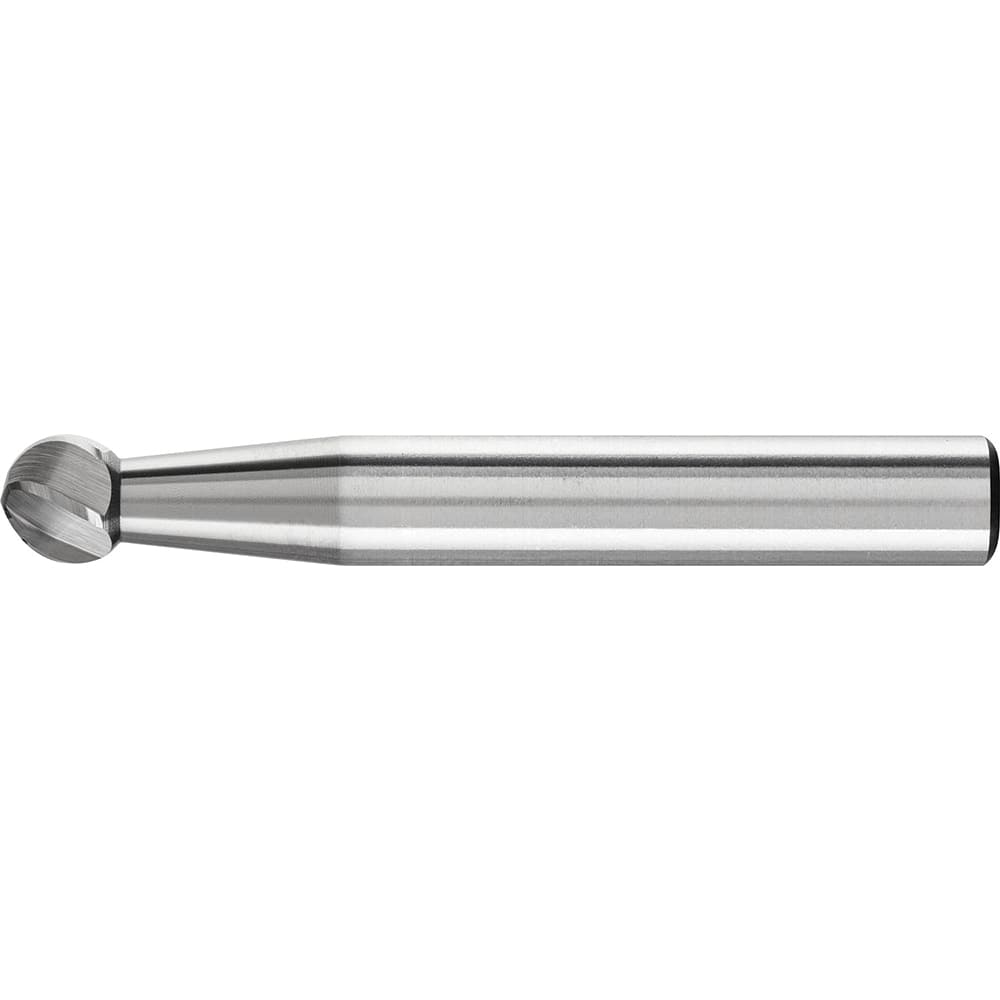 PFERD - SD-1, 1/4" Cut Diam, 1/4" Shank Diam, Carbide Aluma Cut Ball Burr - Exact Industrial Supply