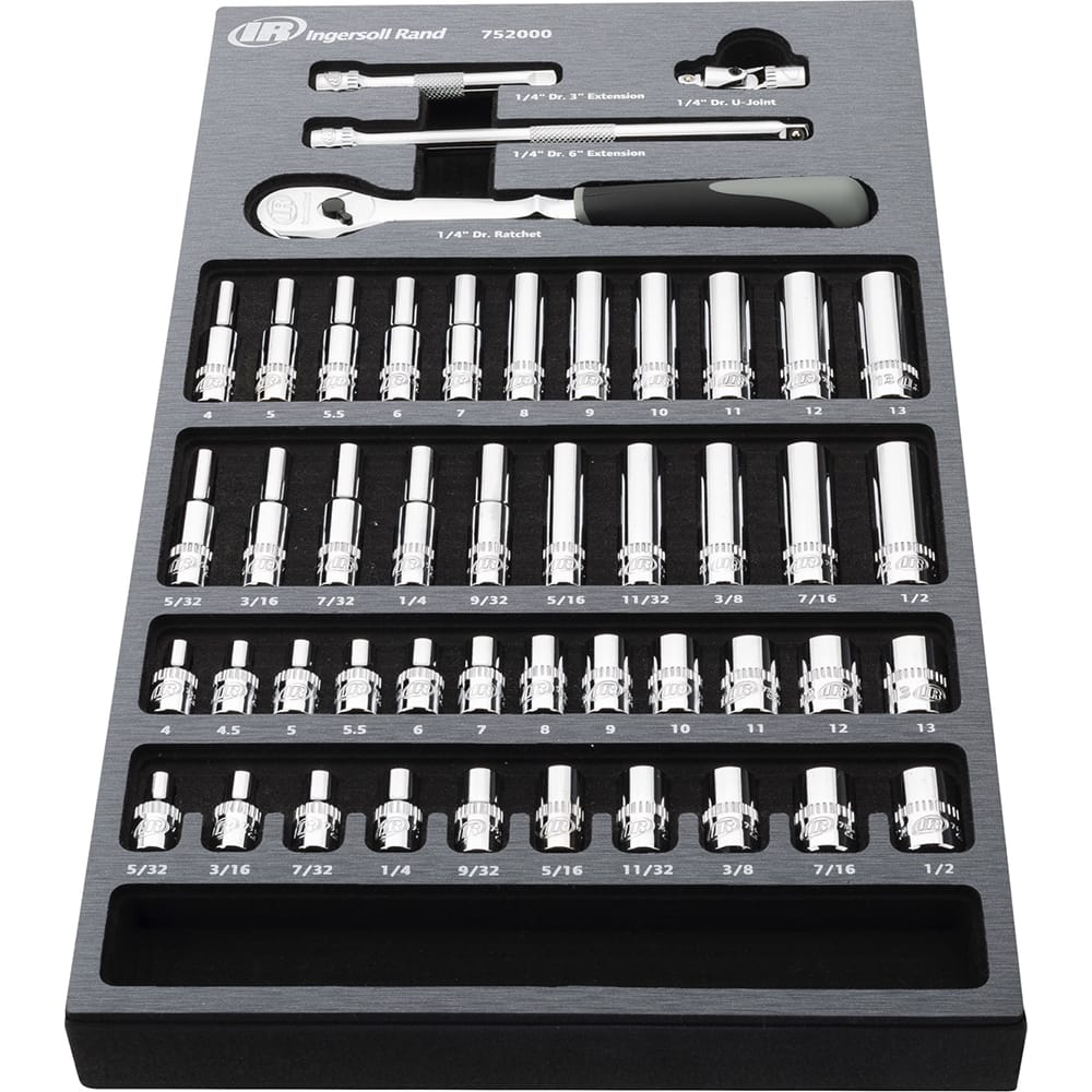 Ingersoll-Rand - 47 Pc Mechanics Socket Set - Exact Industrial Supply