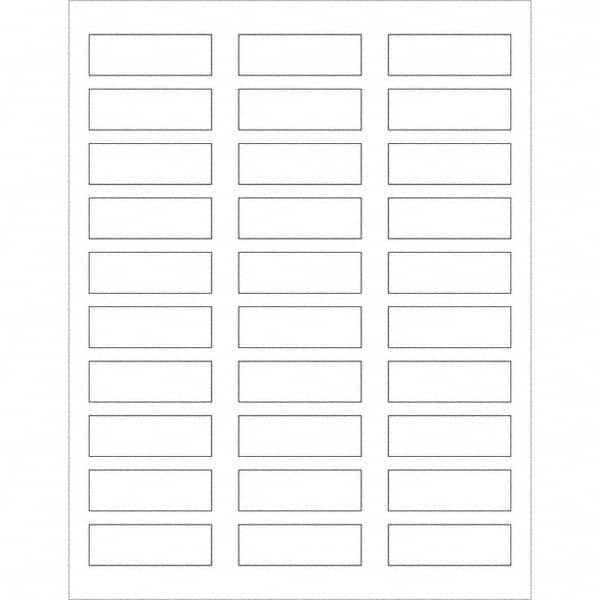 Tape Logic - Pack of (30), 100 Sheet 2-1/4" x 3/4" White Permanent Acrylic Laser Labels - Top Tool & Supply