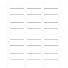 Tape Logic - Pack of (30), 100 Sheet 2-1/4" x 3/4" White Permanent Acrylic Laser Labels - Top Tool & Supply