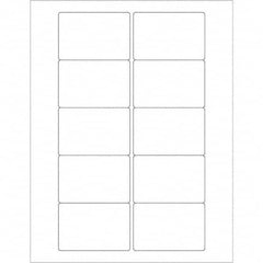 Tape Logic - Pack of (10), 100 Sheet 3" x 2" White Polyester Weatherproof Labels - Top Tool & Supply