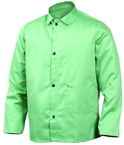 2X-Large - Green Flame Retardant 9 oz Cotton Jackets -- Jackets are 30" long - Top Tool & Supply