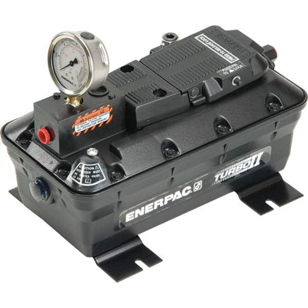 Enerpac - Power Hydraulic Pumps & Jacks Type: Air-Hydraulic Oil Capacity: 120 cu. in. - Top Tool & Supply