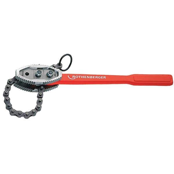 Rothenberger - 64" Max Pipe Capacity, 57" Long, Chain Tong Wrench - 12" Actual OD, 63-1/2" Handle Length - Top Tool & Supply