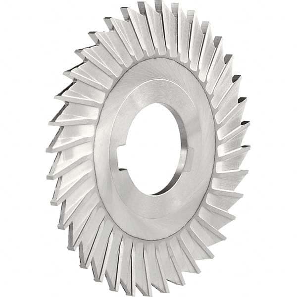 Slitting & Slotting Saw: 3″ Dia, 1/8″ Thick, 1″ Arbor Hole, 36 Teeth, High Speed Steel TiN Finish, Straight