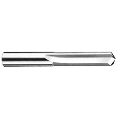 ‎#52 Dia. × 0.0635″ Shank × 11/16″ Flute Length × 1-11/16″ OAL, 3xD, 140°, TA, 2 Flute, External, Round Solid Carbide Drill - Exact Industrial Supply