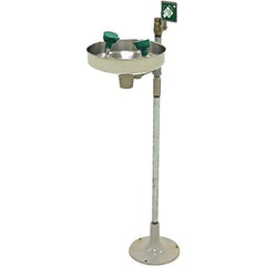 Haws - 11" Wide x 40" High, Pedestal Mount, Stainless Steel Bowl, Eyewash Station - 5 GPM Flow Rate - Top Tool & Supply