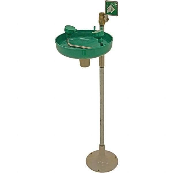 Haws - 11" Wide x 40" High, Pedestal Mount, Plastic Bowl, Eyewash Station - 5 GPM Flow Rate - Top Tool & Supply