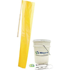 Haws - 12" Long x 12" Wide x 78" High, Plumbed Wash Station Compliance Test Kit - Includes 5 Gal Bucket, Shower Sock, Water Pole, Eyewash Gauge, Tape Measure, Thermometer - Top Tool & Supply