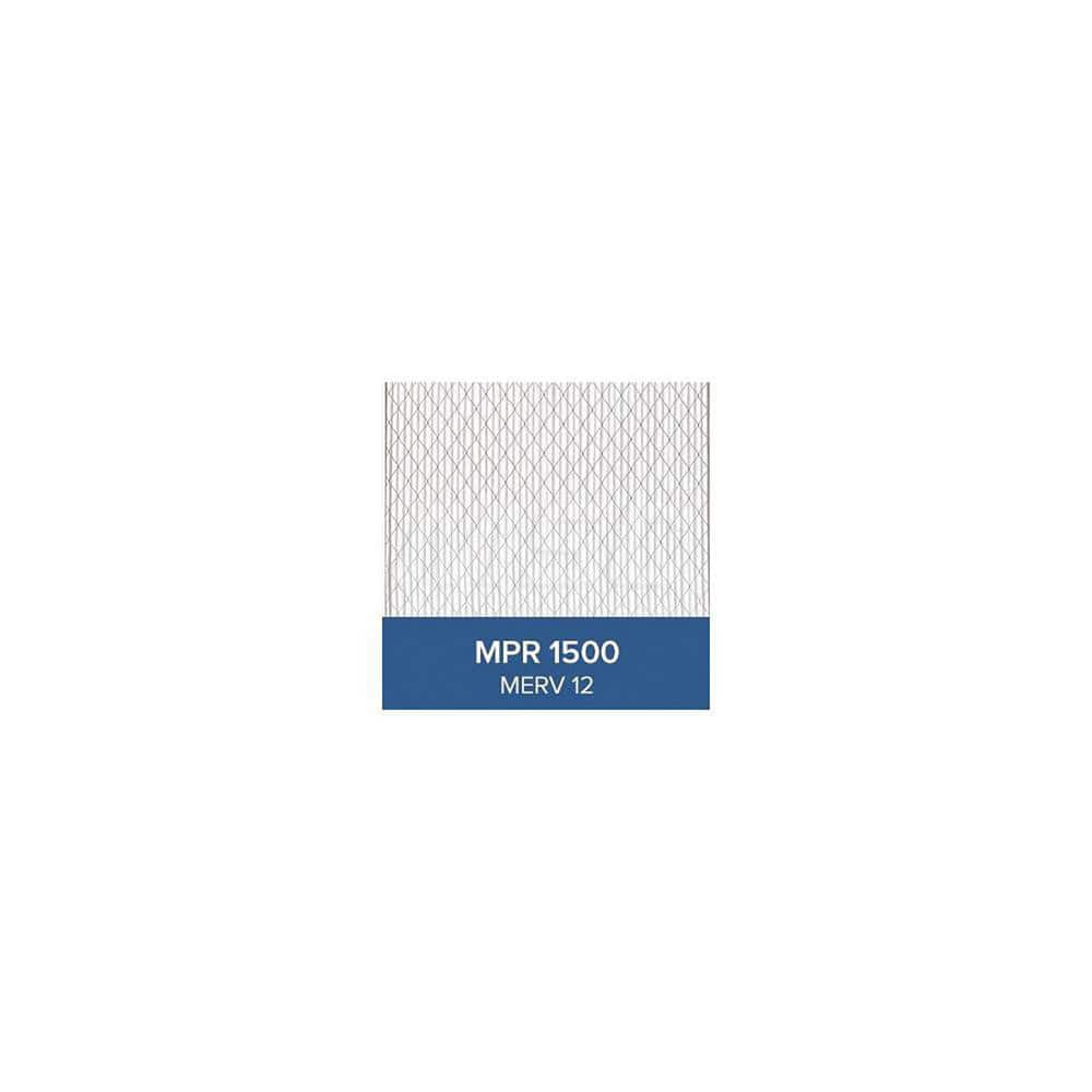 Pleated Air Filter: 20 x 25 x 1″, MERV 12, 90% Efficiency Polypropylene