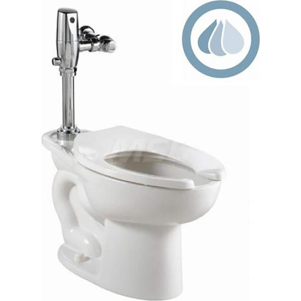 Toilets; Type: Toilet with Selectronic Battery Flush Valve; Bowl Shape: Elongated; Mounting Style: Floor; Gallons Per Flush: 1.1; Overall Height: 33; Overall Width: 14; Overall Depth: 28-1/4; Rim Height: 16-1/2; Trapway Size: 2-1/8; Rough In Size: 10.00 -