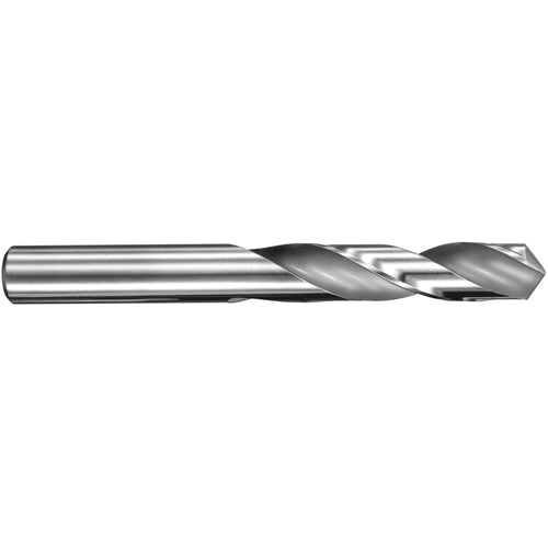 6.4 mm Dia. × 6.4 mm Shank × 31 mm Flute Length × 70 mm OAL, 3xD, 145°, Uncoated, 2 Flute, External, Round Solid Carbide Drill - Exact Industrial Supply