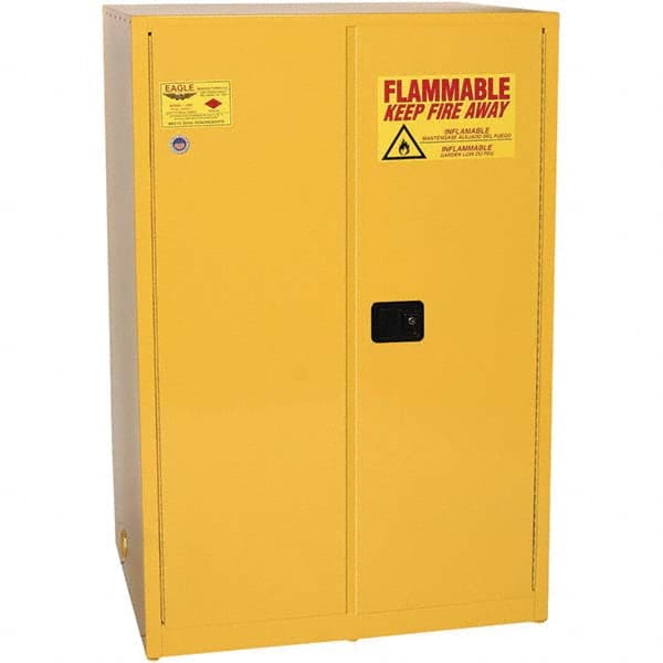 Eagle - Safety Cabinets Hazardous Chemical Type: Flammable and Combustible Liquids Color: Yellow - Top Tool & Supply