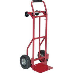 Vestil - 500 Lb Capacity 36" OAH Hand Truck - Dual Grip Handle, Steel, Pneumatic Wheels - Top Tool & Supply