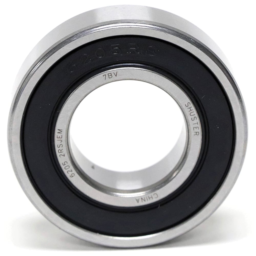 Shuster - 6205 2RS JEM BULK, 25mm Bore Diam, 52mm OD, Double Seal Deep Groove Radial Ball Bearing - Exact Industrial Supply