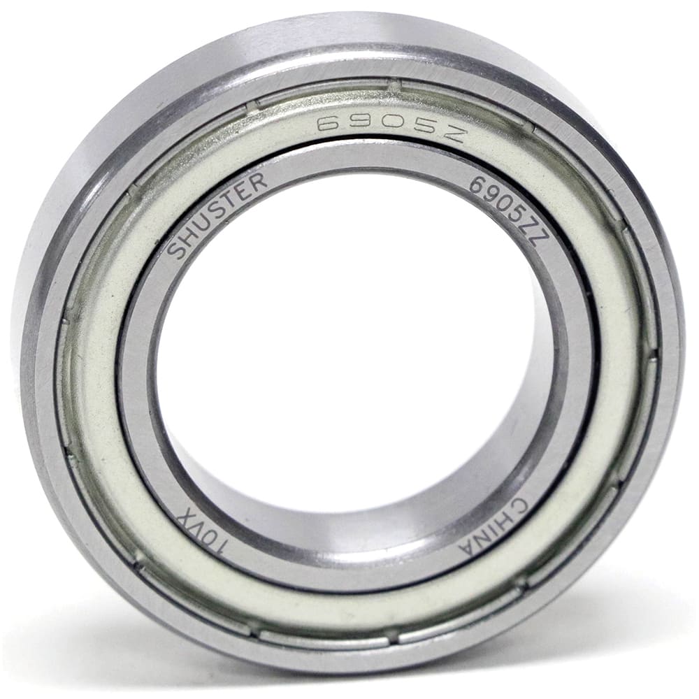 Shuster - 6906 ZZ, 30mm Bore Diam, 47mm OD, Double Shield Deep Groove Radial Ball Bearing - Exact Industrial Supply